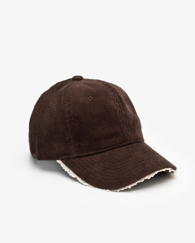 Antler Lace Peak Cord Cap Chocolate