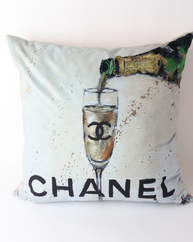 Art Cushion Velvet Chanel Champagne