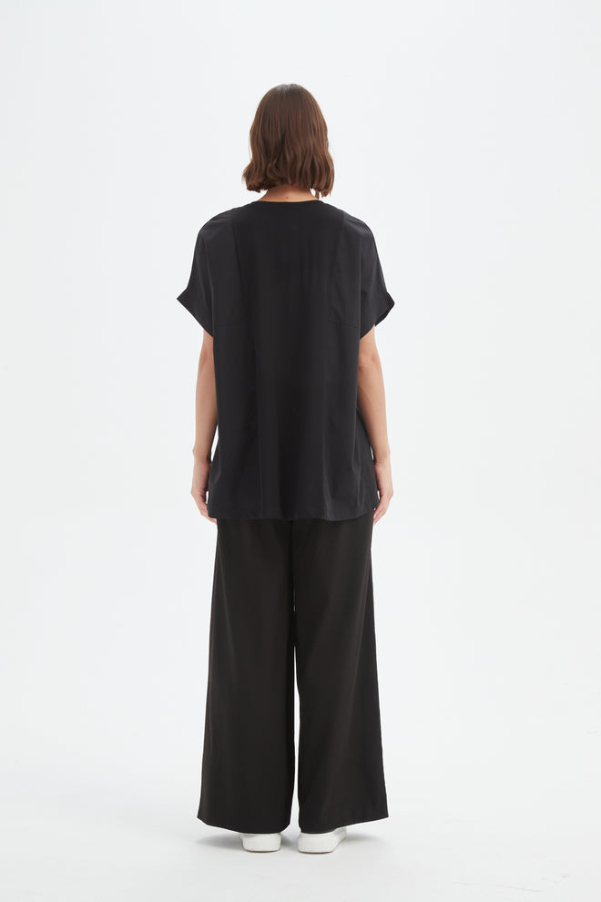 PREORDER - Tirelli Boxy Panel Combi Tee Shirt Black DUE SEPTEMBER