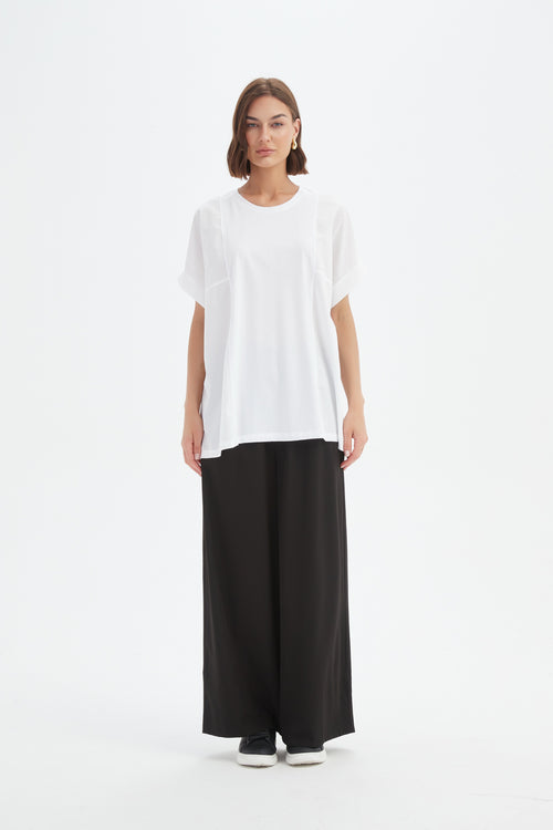 PREORDER - Tirelli Boxy Panel Combi Tee Shirt White DUE SEPTEMBER