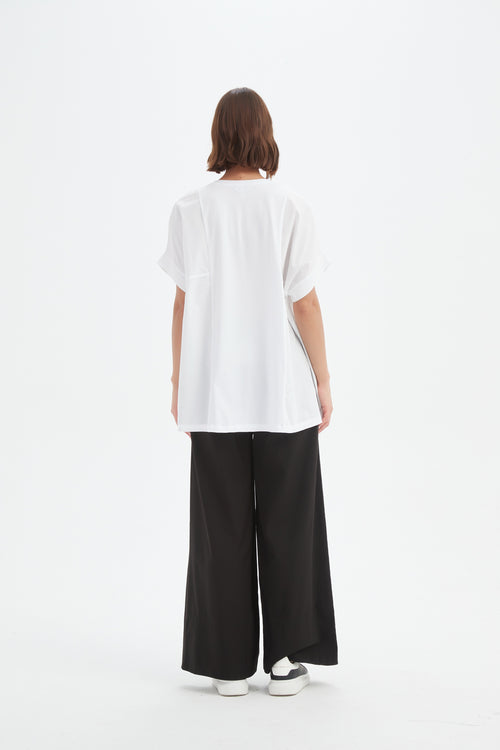 PREORDER - Tirelli Boxy Panel Combi Tee Shirt White DUE SEPTEMBER