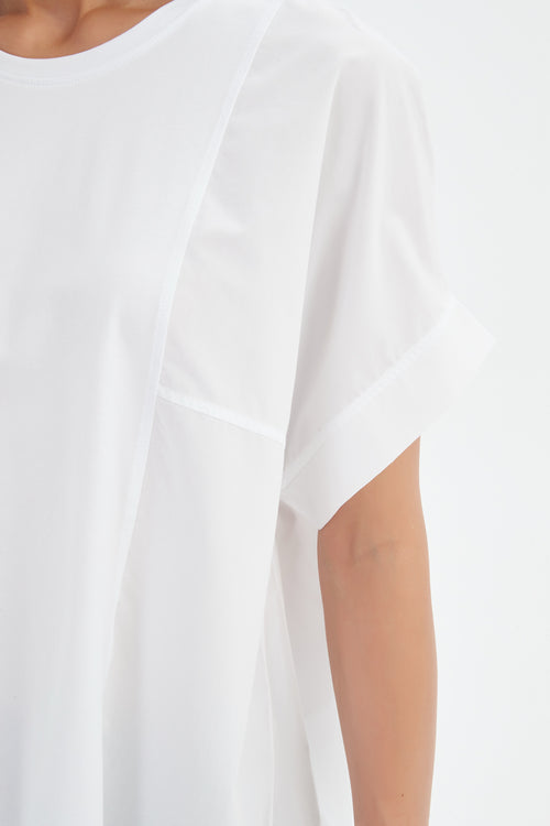 PREORDER - Tirelli Boxy Panel Combi Tee Shirt White DUE SEPTEMBER