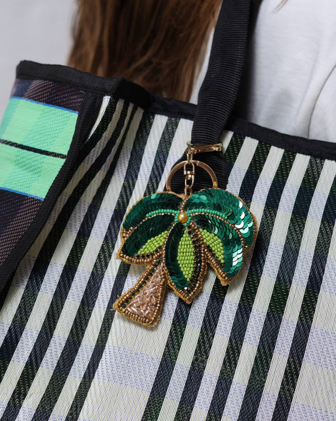 Beaded Keychain Palm Tree