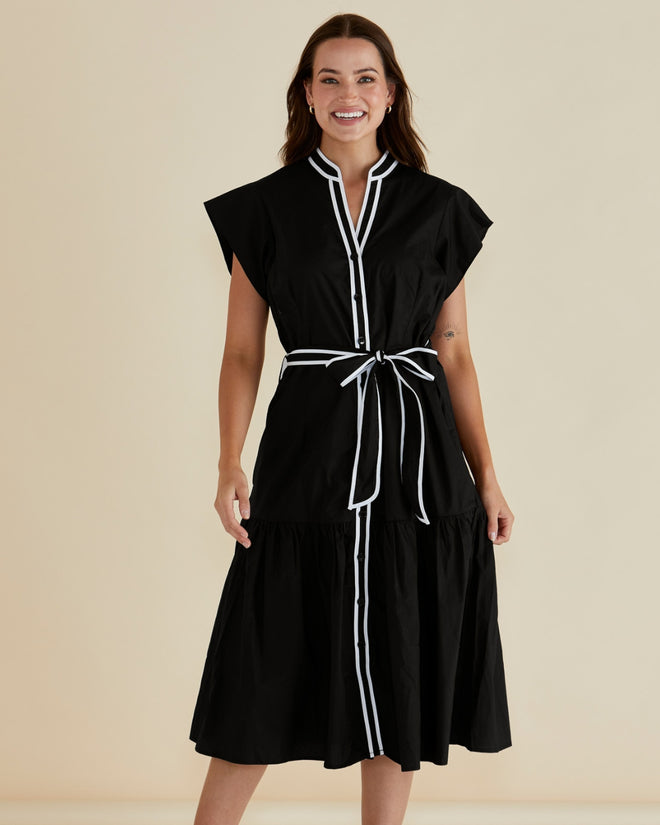 Betty Basics Mari Dress Black and White