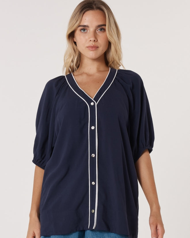 Betty Basics Rio Reef Shirt Navy