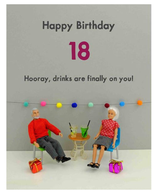 Bold and Bright Card 18th Birthday