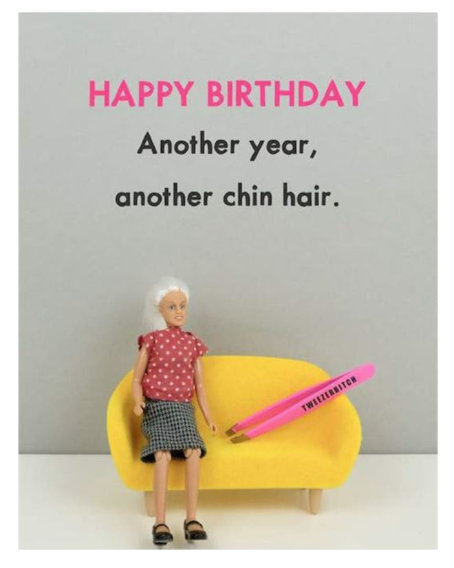 Bold and Bright Card Chin Hair