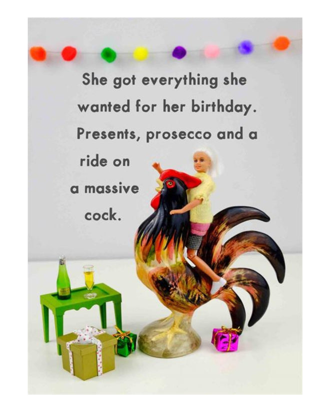 Bold and Bright Card She Got Everything
