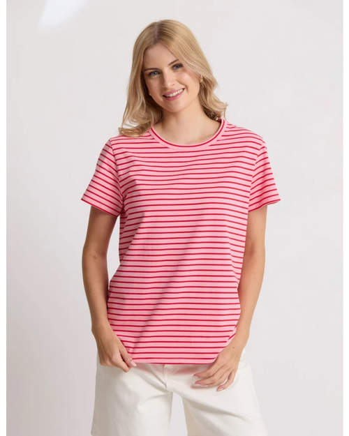 Stella and Gemma Green Pink Red Stripe Classic T Shirt