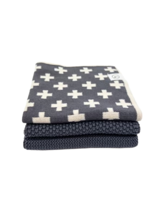 Dishcloth Variety 3 Pack Graphite