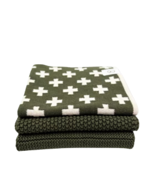 Dishcloth Variety 3 Pack Olive