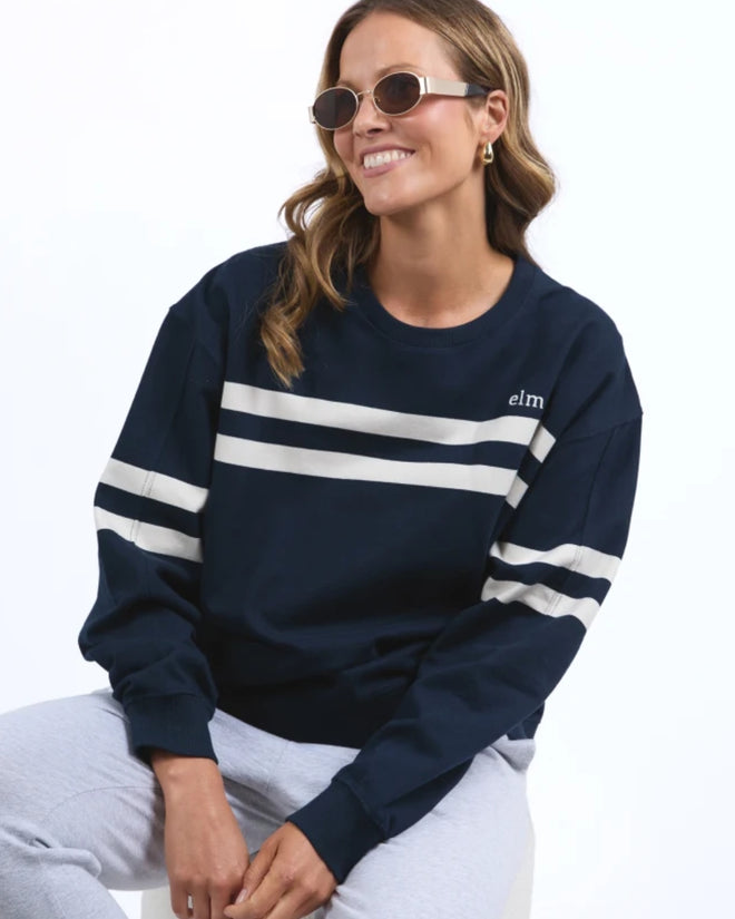 Elm Adora Crew Sweatshirt Navy