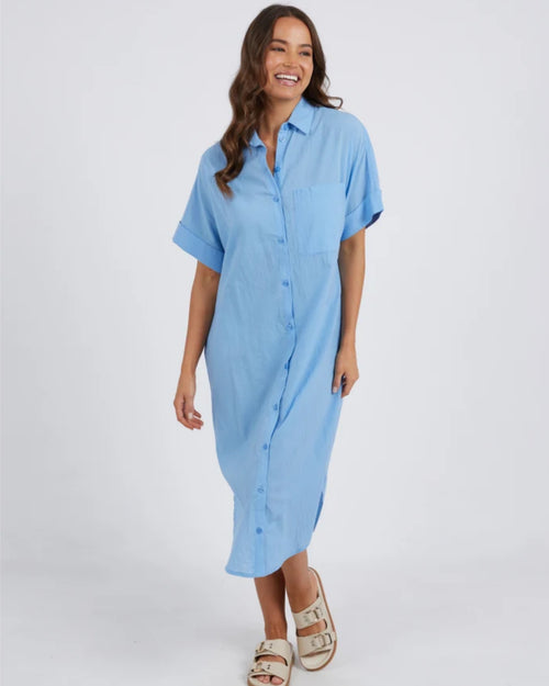 Elm Blake Shirt Dress Azure Blue