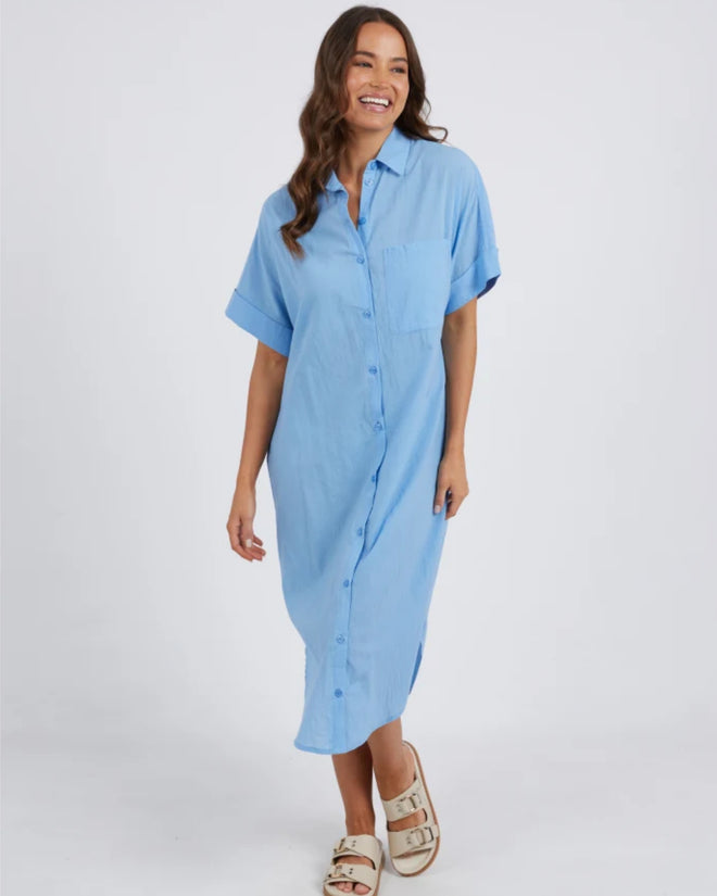 Elm Blake Shirt Dress Azure Blue