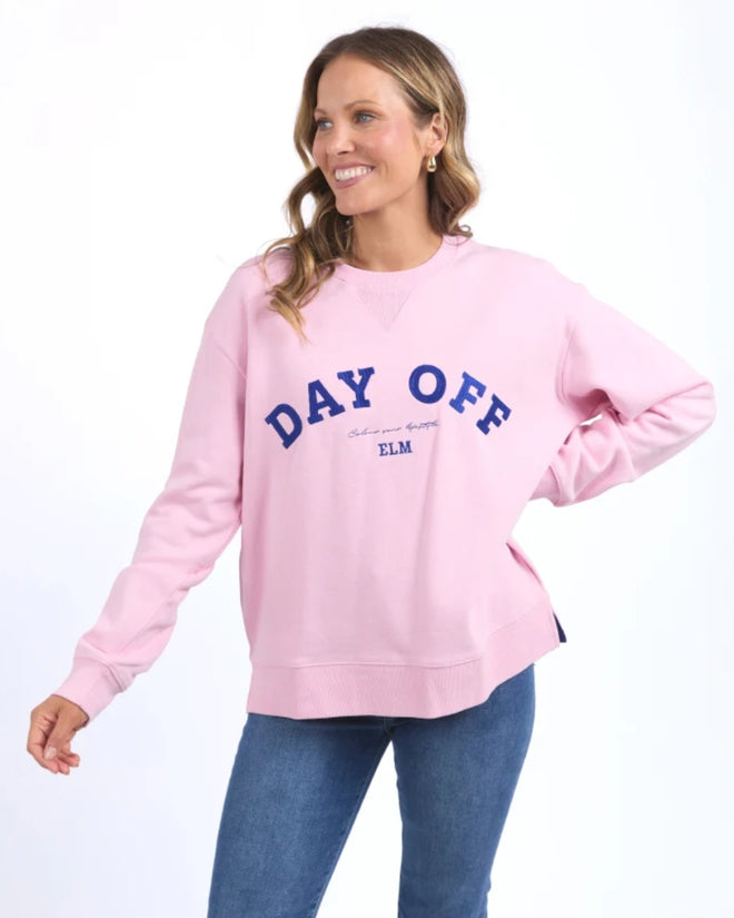 Elm Day Off Crew Sweatshirt Soft Pink