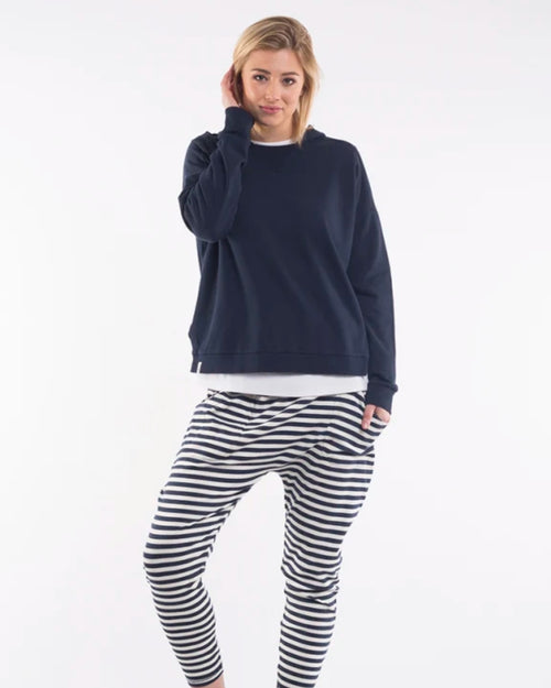 Elm Fundamental Split Hoodie Navy
