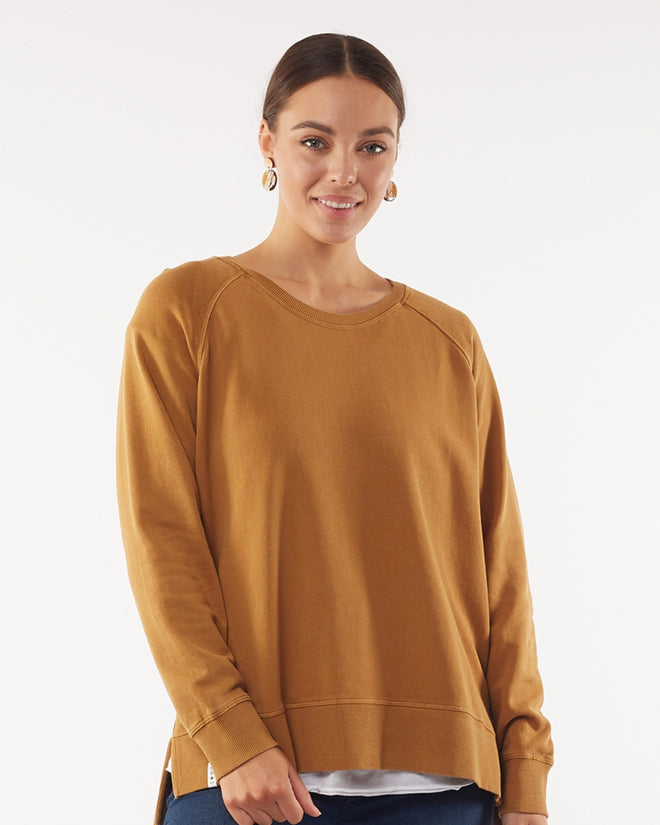 Elm Fundamental Sydney Crew Sweatshirt Gold