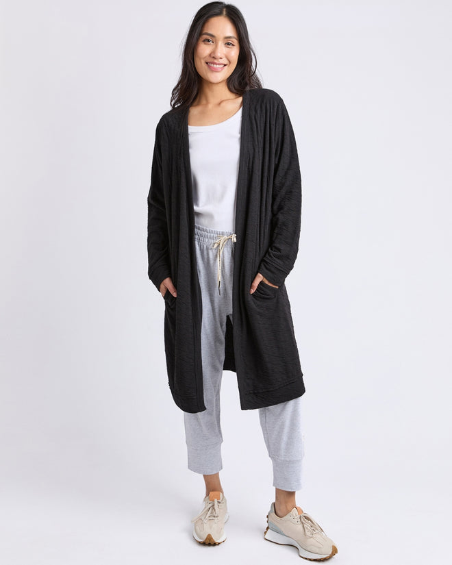 Elm Haven Jersey Cardigan Black