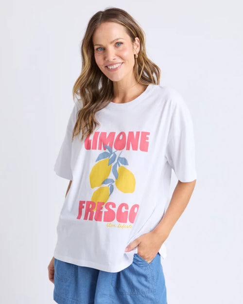 Elm Limone Fresco T Shirt White