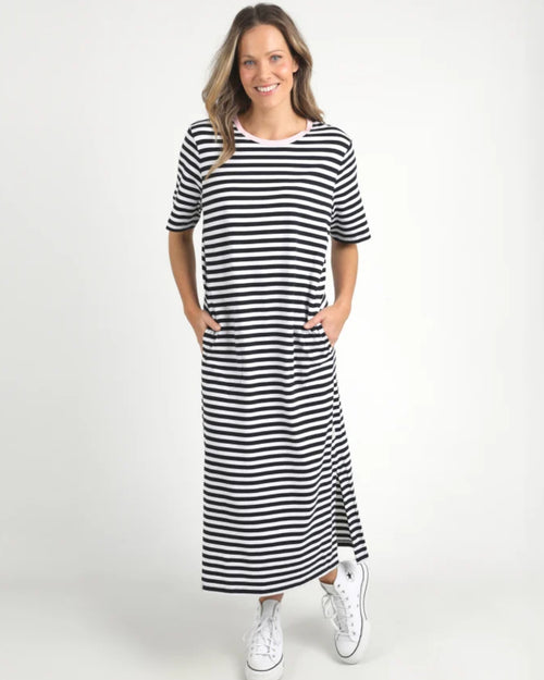 Elm Merry Tee Dress Navy Pink
