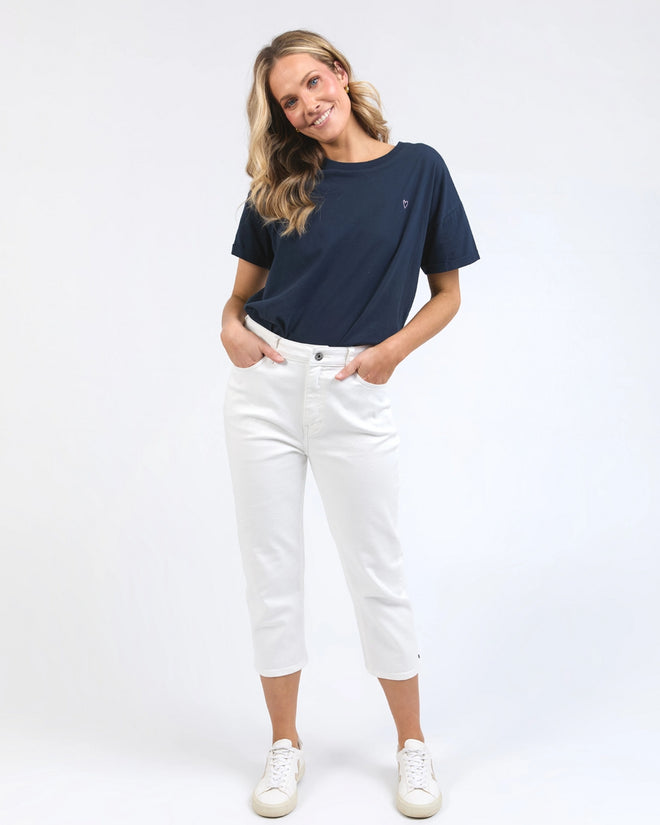 Elm Mollie Capri Jeans White