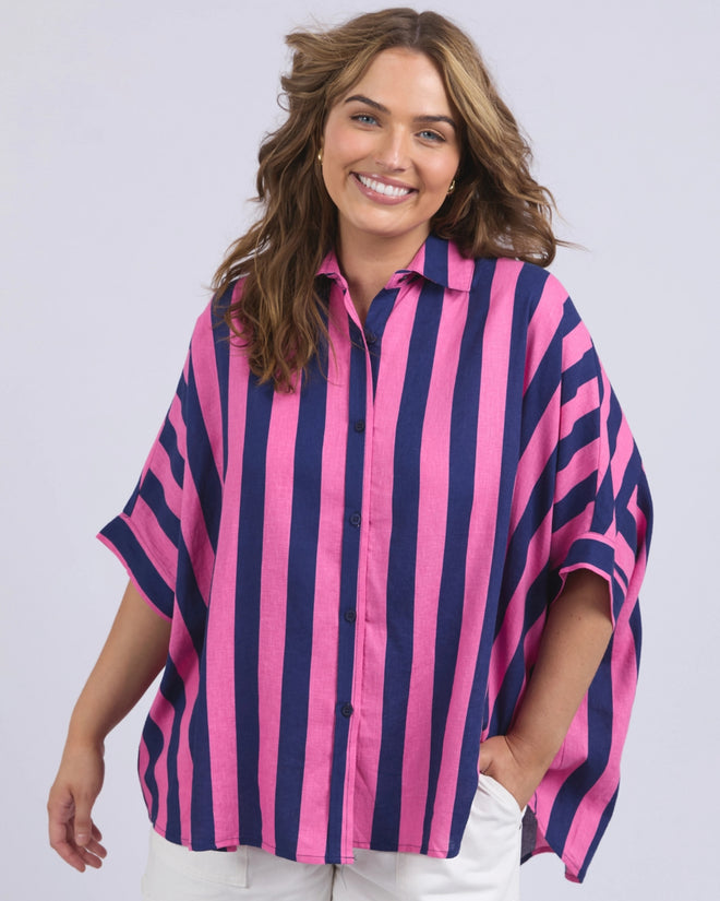  Elm Palermo Strawberry Blue Stripe Shirt 