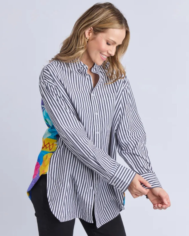 Elm Party Pants Shirt Midnight Stripe