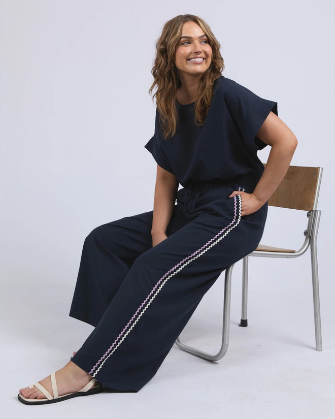 Elm Ric Rac Pants Navy