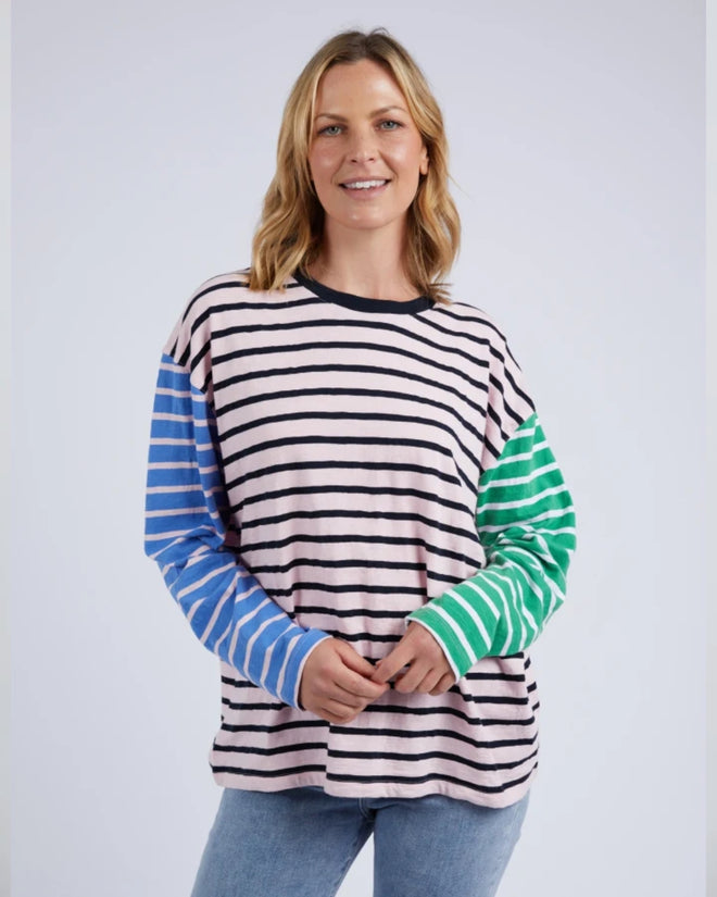 Elm Sally Stripe Long Sleeve T Shirt Pinkaboo