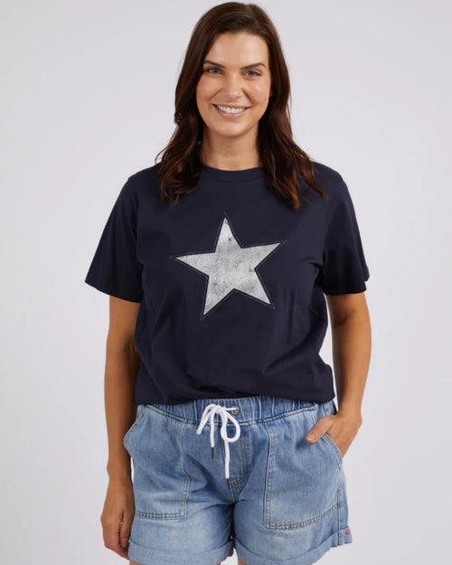 Elm Sparkle Star T Shirt Navy