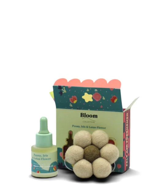 Grace and James Felt Flower Air Freshener Peony, Iris and Lotus