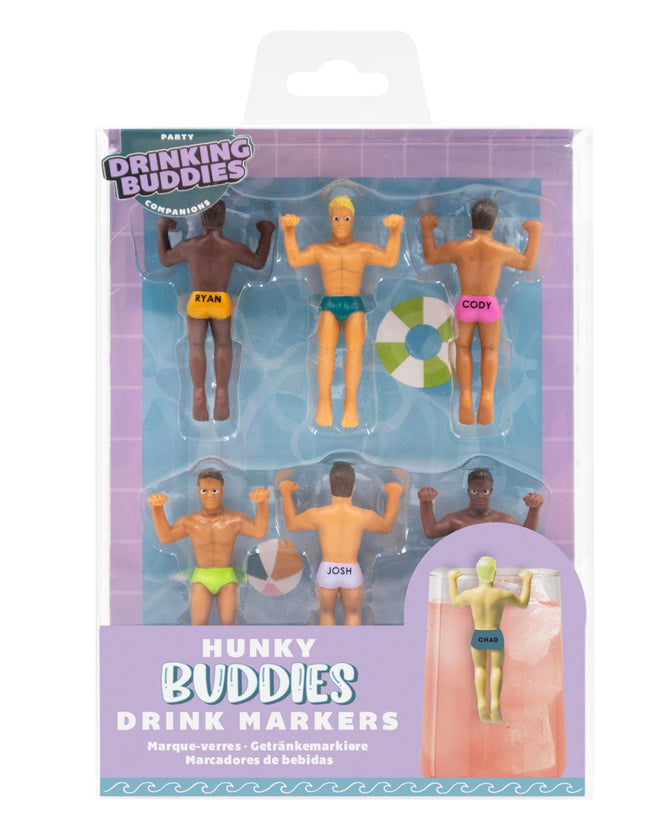 Hunky Buddies Drinks Markers 6 Piece Set