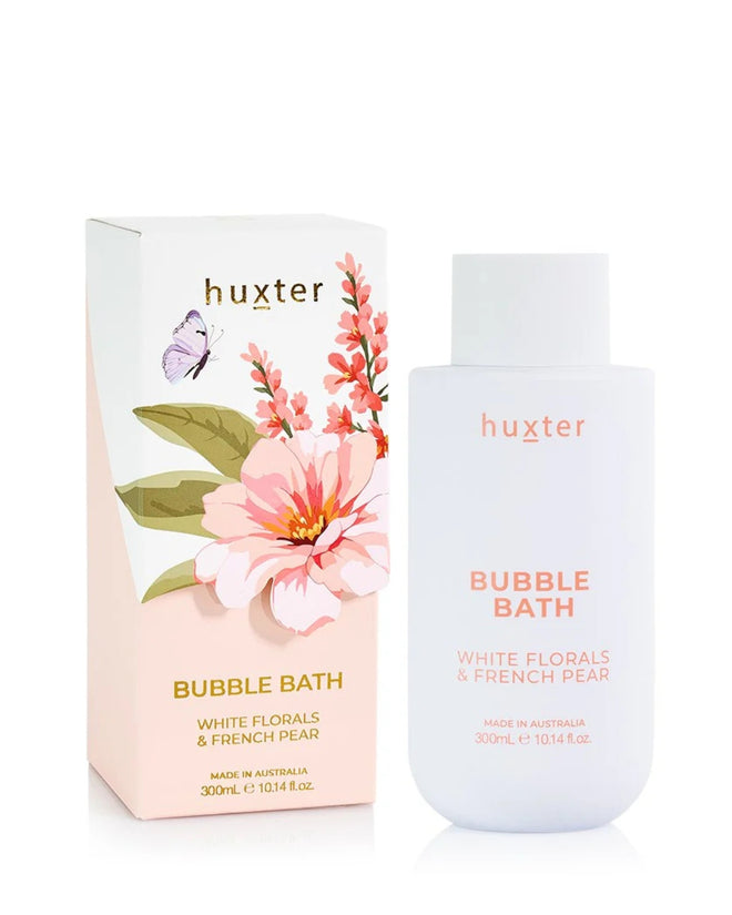 Huxter Bubble Bath Boxed White Florals & French Pear