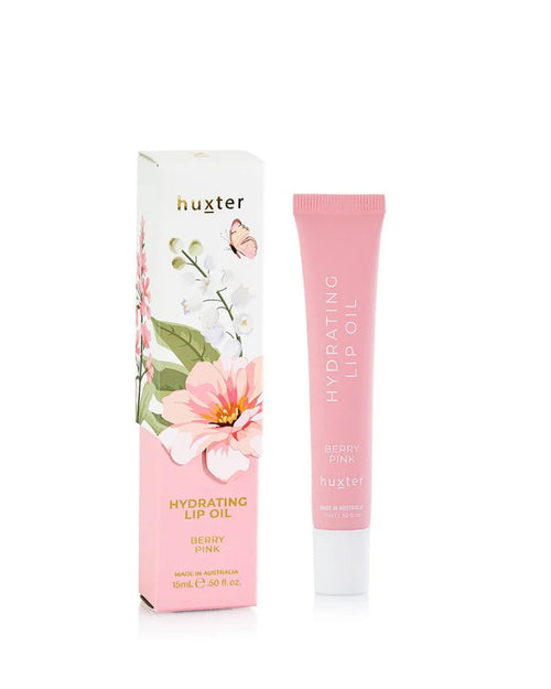Huxter Hydrating Lip Oil Boxed Berry Pink