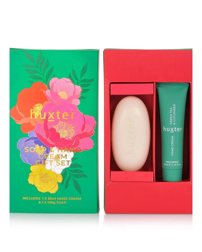 Huxter Soap and Hand Cream Gift Box Green Tea and Cucumber