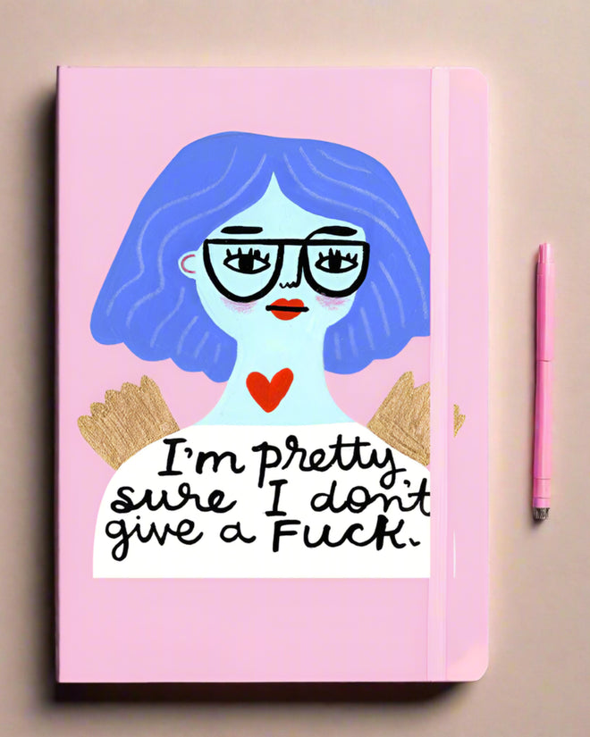 I'm Pretty Sure I Don't Give a Fuck Grumpy Angel Notebook