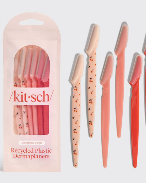 Kitsch Recycled Plastic Dermaplaners 6pc Set - Asstd Cherry Blossom