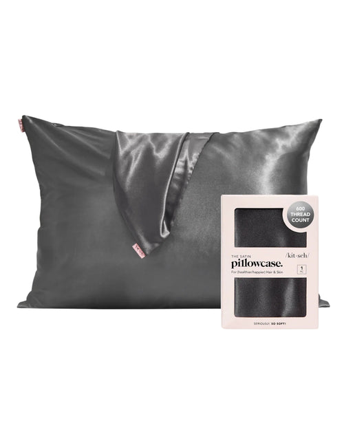 Kitsch Satin Pillowcase - Charcoal