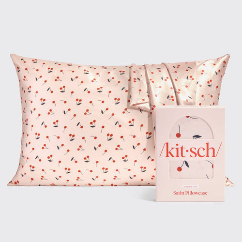 Kitsch Satin Pillowcase Standard Cherry Print