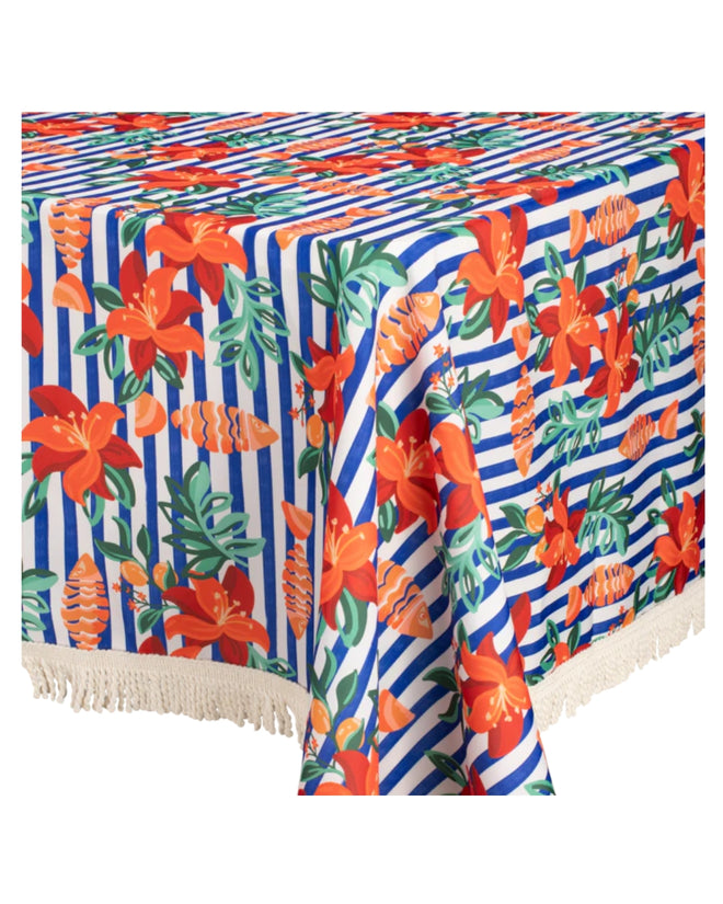Kollab Fringed Tablecloth Mykonos