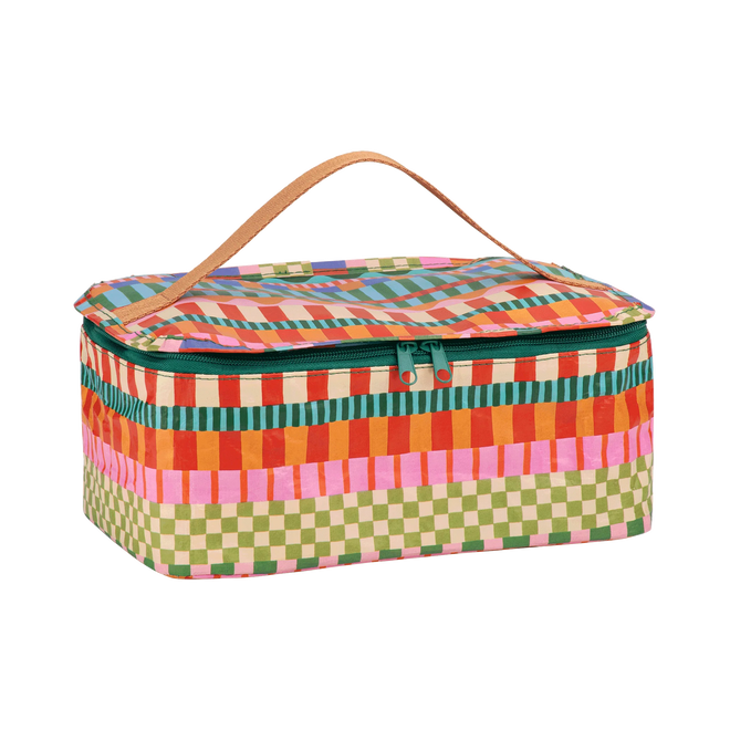 Kollab Toiletry Stash Bag Blocks and Stripes