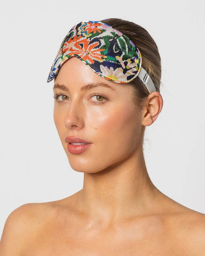 Louvelle Chloe Eye Mask Floral Ikat