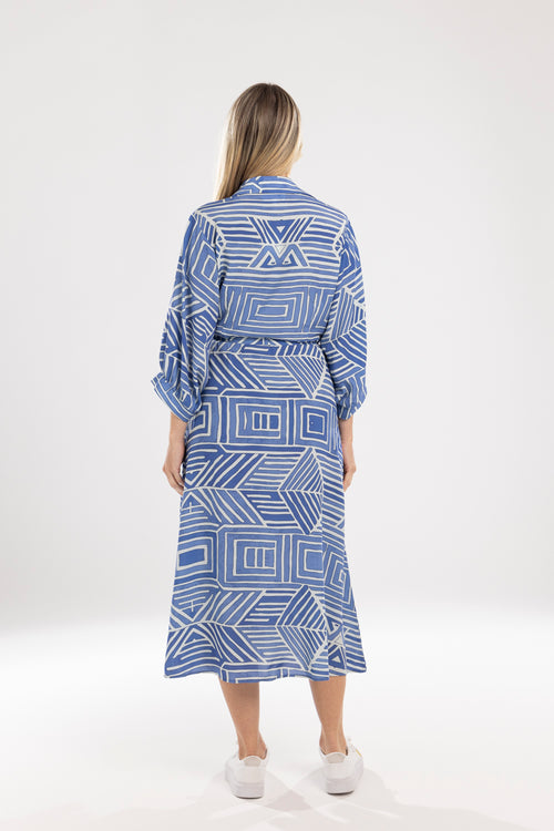Mi Moso Dani Dress Blue Print