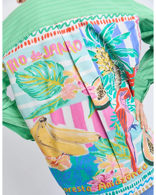 PREORDER - Elm Tropical Muse Shirt Greenbriar Stripe DUE OCTOBER