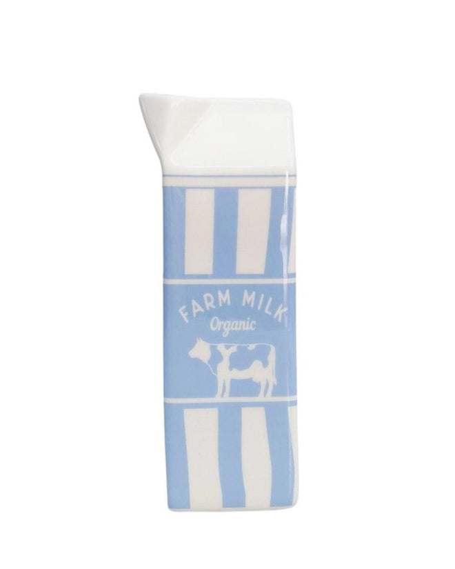 Milk Carton Vase Blue 21cm
