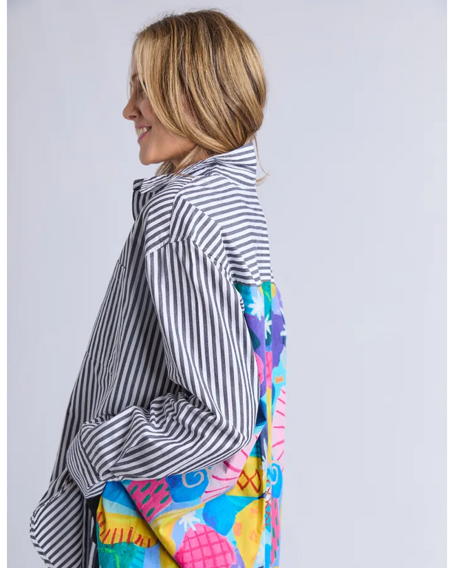 Elm Party Pants Shirt Midnight Stripe