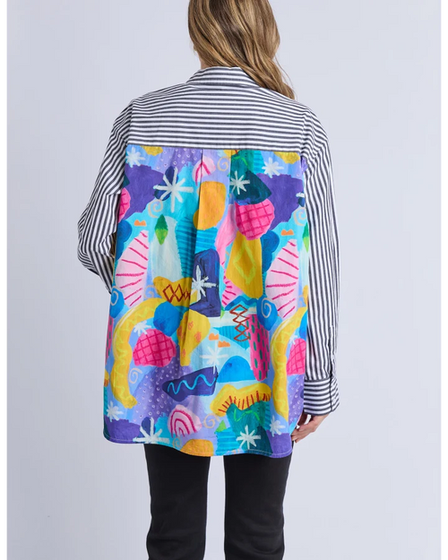 Elm Party Pants Shirt Midnight Stripe