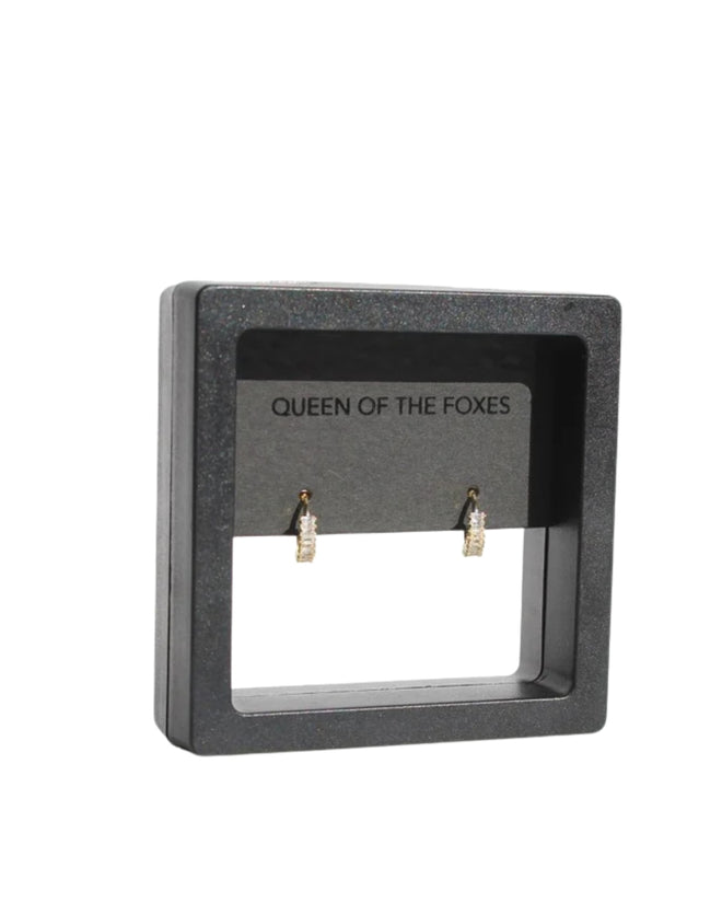 Queen of the Foxes Earings Huggies Sleepers Petite Marquise Gold