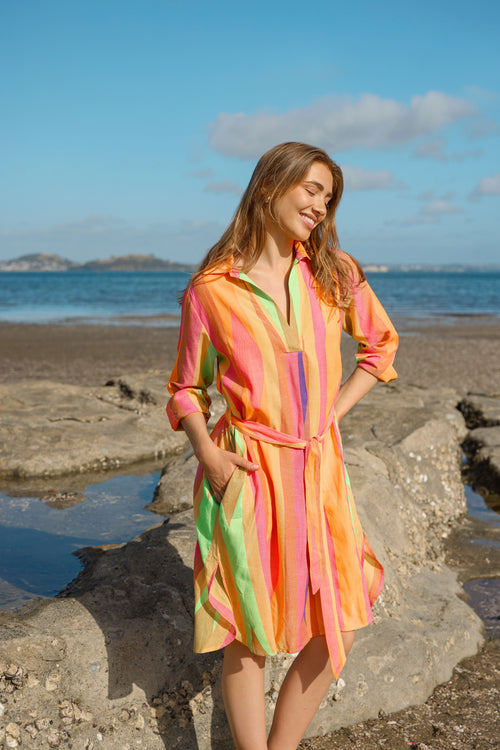 Stella and Gemma Cayman Shirt Dress Multi
