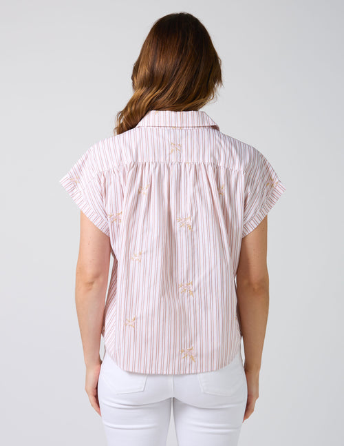 Stella and Gemma Lindy Shirt Pink Stripe